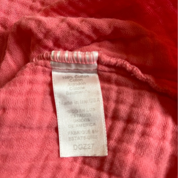 Michael Stars Coral Soft Gauze Blouse with Ruffle Sleeves - Picture 14 of 14